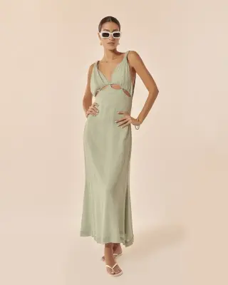 Robe longue Bubble River Green – Karma Koma — photo 2