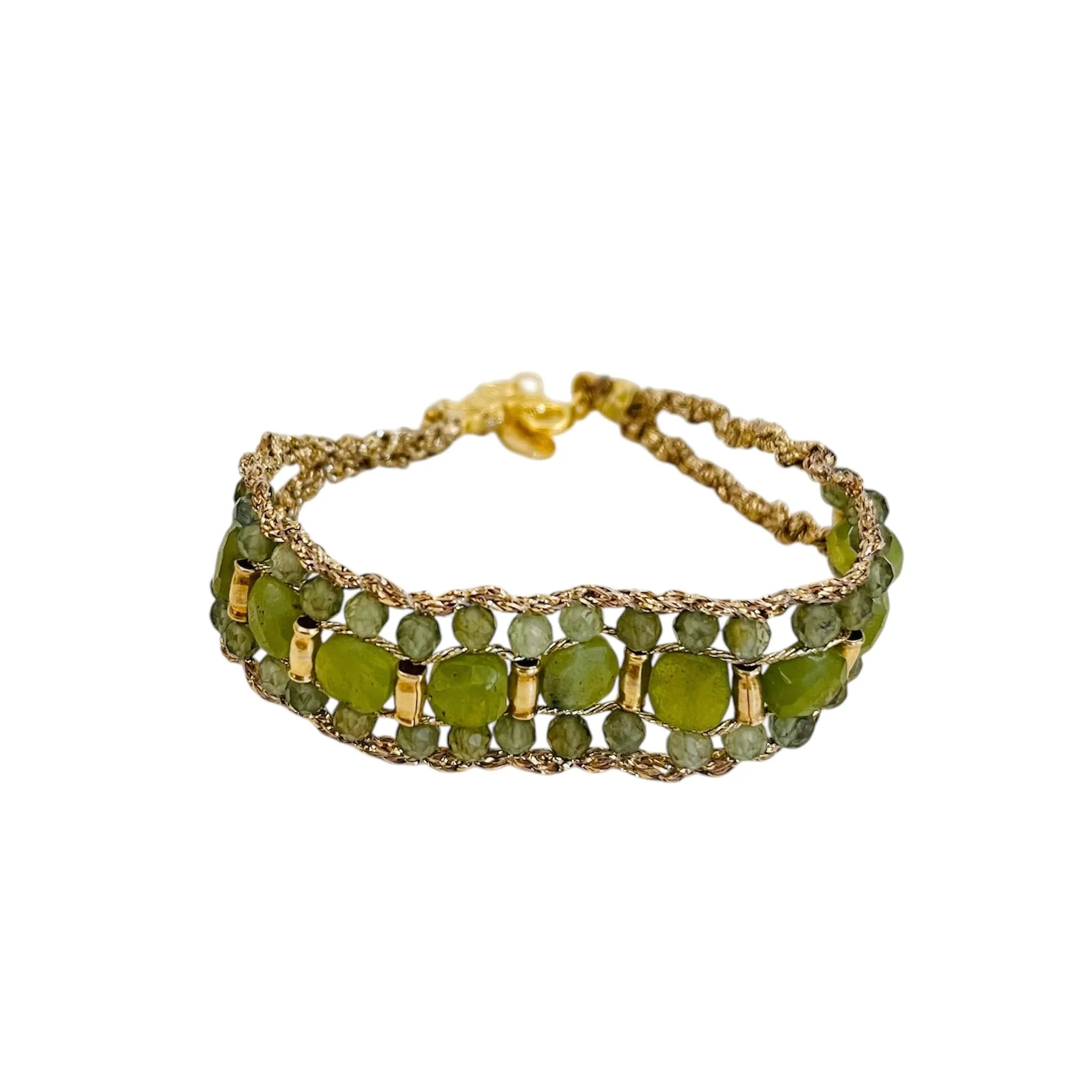Bracelet Tara apatite verte/ grenat verte - DAG GIOIELLI