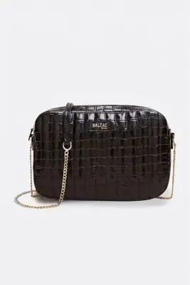 Sac Grand César noir embossé