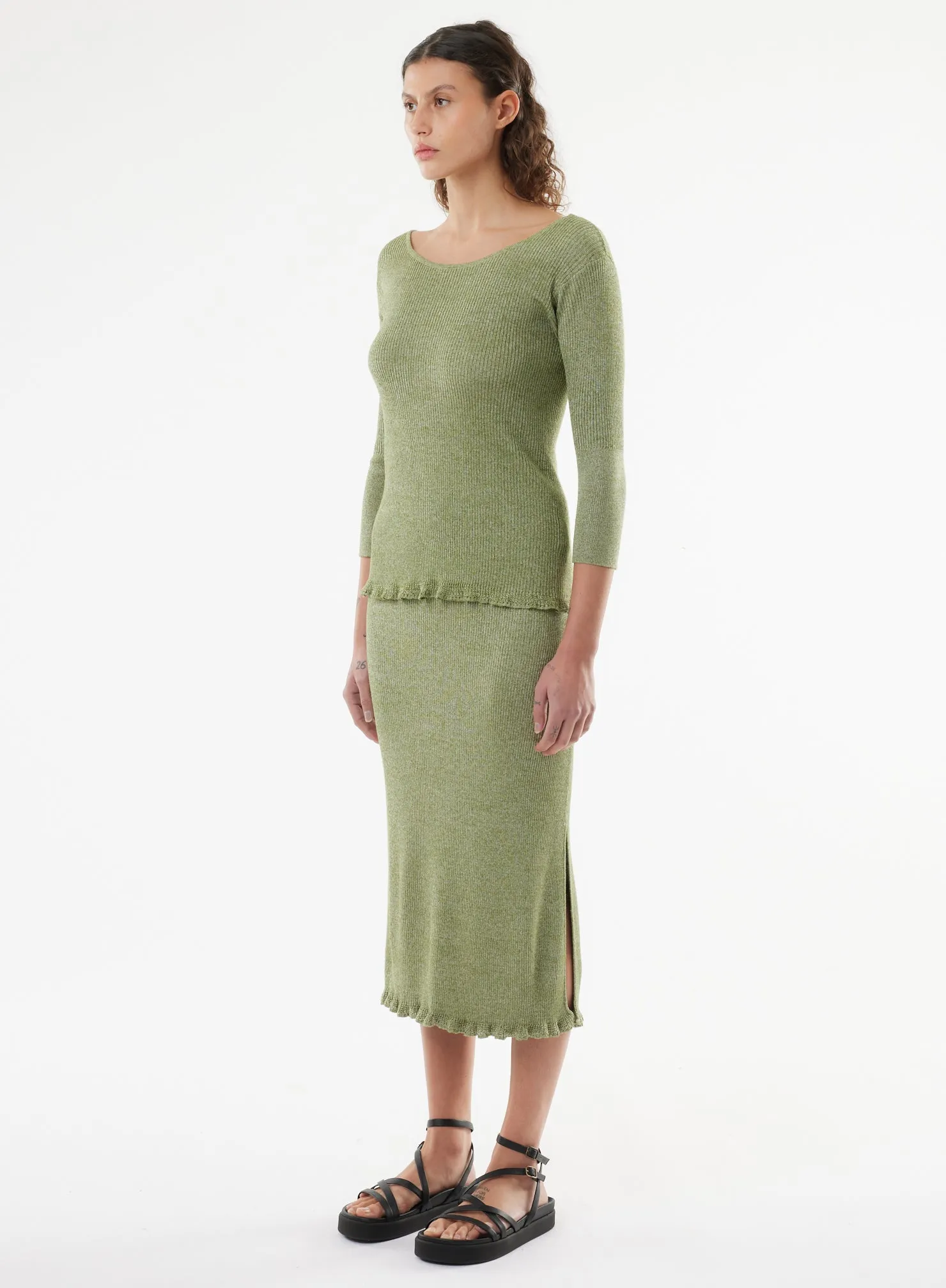 Pull en viscose et fibre irisée