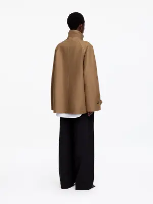 Veste avec col en velours côtelé - Marron — photo 2