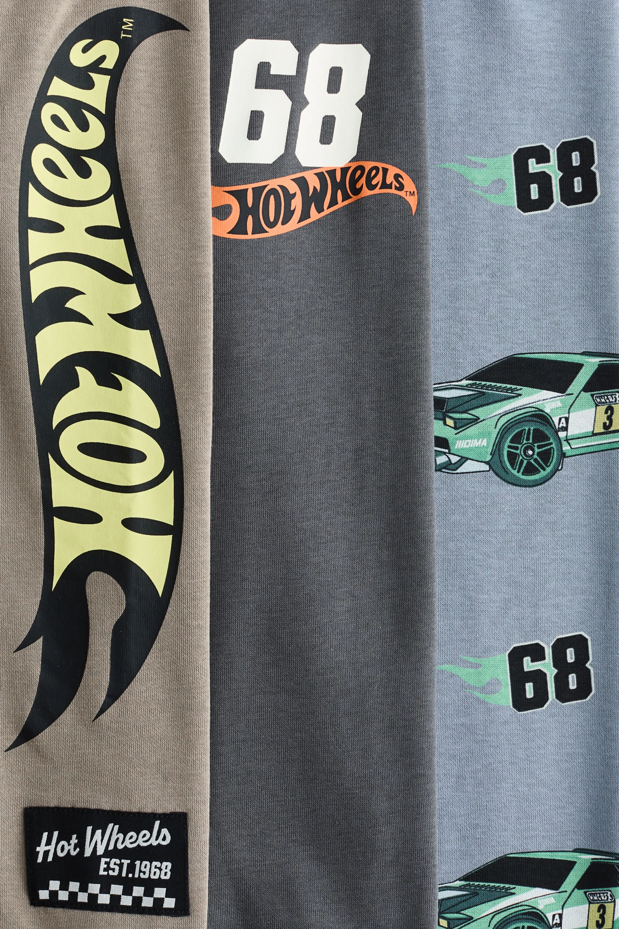 Lot de 3 pantalons jogger à l'intérieur brossé - Bleu ancien clair/Hot Wheels