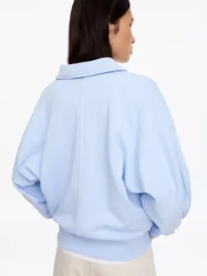 Sweat polo en tissu éponge - Bleu ciel — photo 3