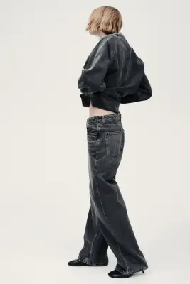 Baggy Regular Waist Jeans - Gris denim — photo 4