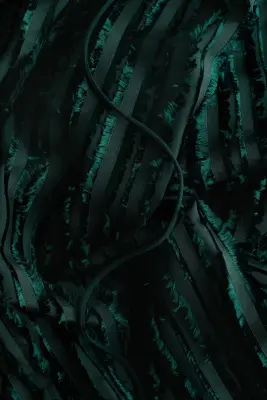 Blouse avec col à nouer - Vert foncé — photo 4