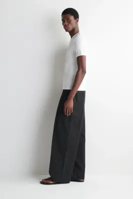 T-SHIRT SLIM EN COTON CÔTELÉ - BLANC — photo 2