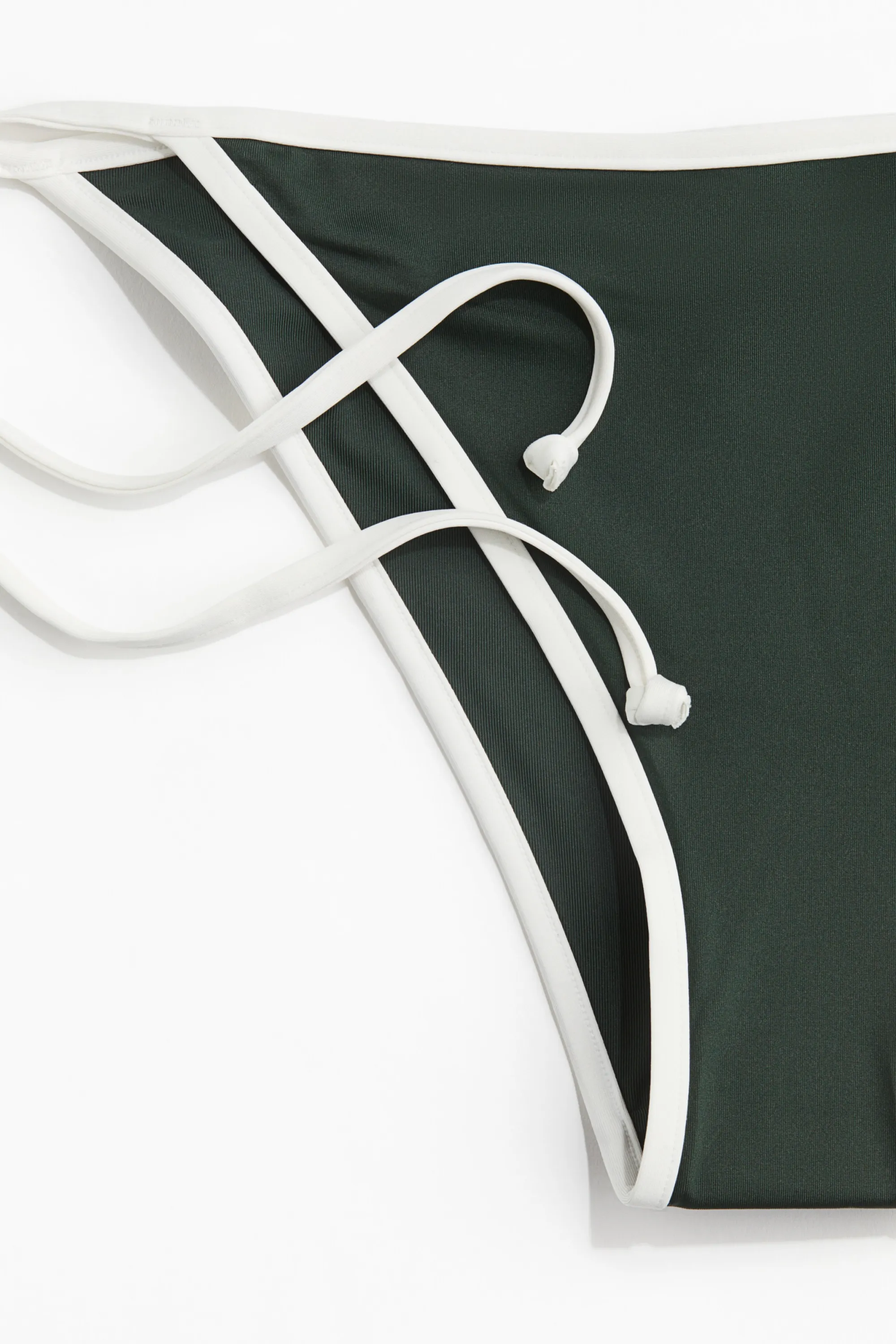 Bas de maillot Tanga à nouer - Vert foncé