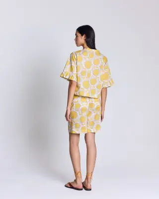 Blouse Constantine imprimé Liberty tournesols jaune — photo 4