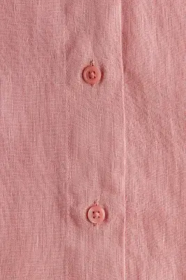 Chemise oversize en lin - Rose ancien — photo 4