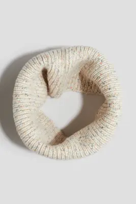 Snood en maille - Beige clair/multicolore — photo 1