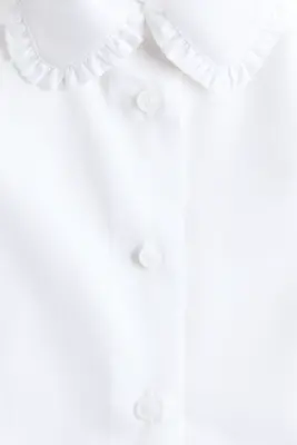 Chemise en popeline de coton - Blanc — photo 5