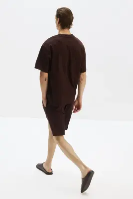T-shirt Cooling Relaxed Fit - Marron foncé — photo 4