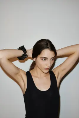 Chouchou à strass - Noir — photo 1