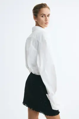 Jupe à sequins en maille bouclette - Noir — photo 2