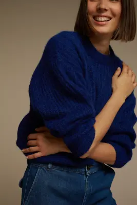 PULL GINETTE ÉCRU CHINÉ — photo 4