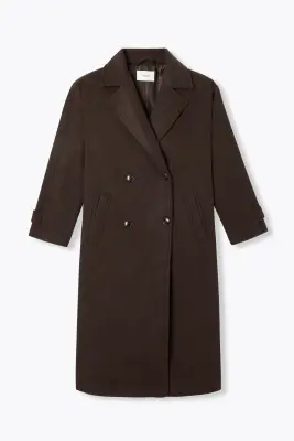 Manteau long croisé Femme