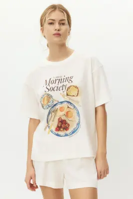 Pyjama imprimé - Crème/Morning Society — photo 2