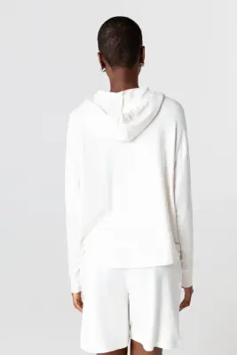 Sweat Crème Col Rond Manches Longues en Viscose / Elasthanne — photo 5