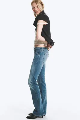 Jean bootcut skinny taille basse Luna - Oyster Blue - Bleu moyen — photo 3