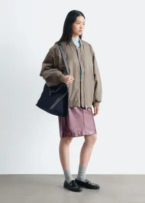 Veste style bomber longue - Vert kaki — photo 4
