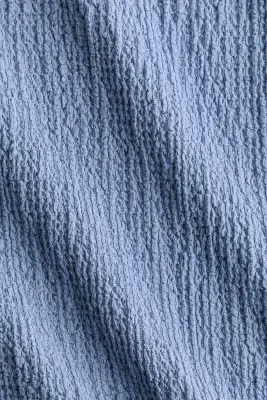 Pantalon en jersey texturé - Bleu pigeon — photo 4
