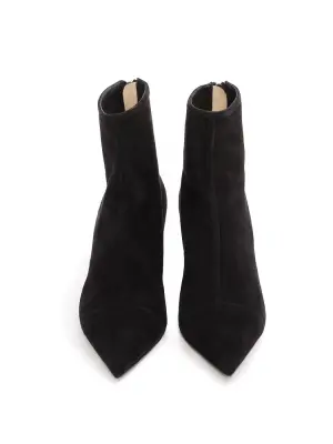 Bottines en suède noir talon virgule et bout pointu  Prix boutique 900€ Taille 35 — photo 2