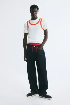 Débardeur Slim Fit en coton - Blanc — photo 1