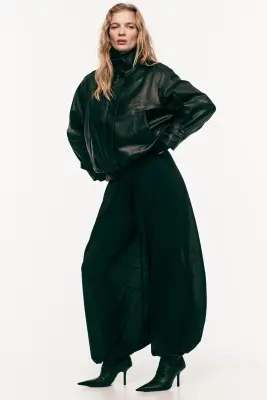 Pantalon à jambes ballon - Noir — photo 2