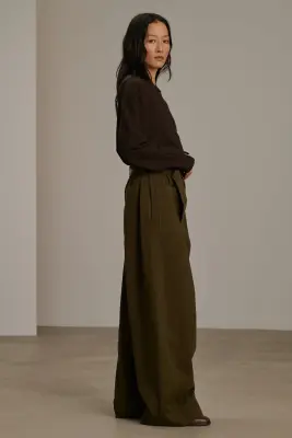 PANTALON VAGABOND KAKI FONCÉ — photo 2
