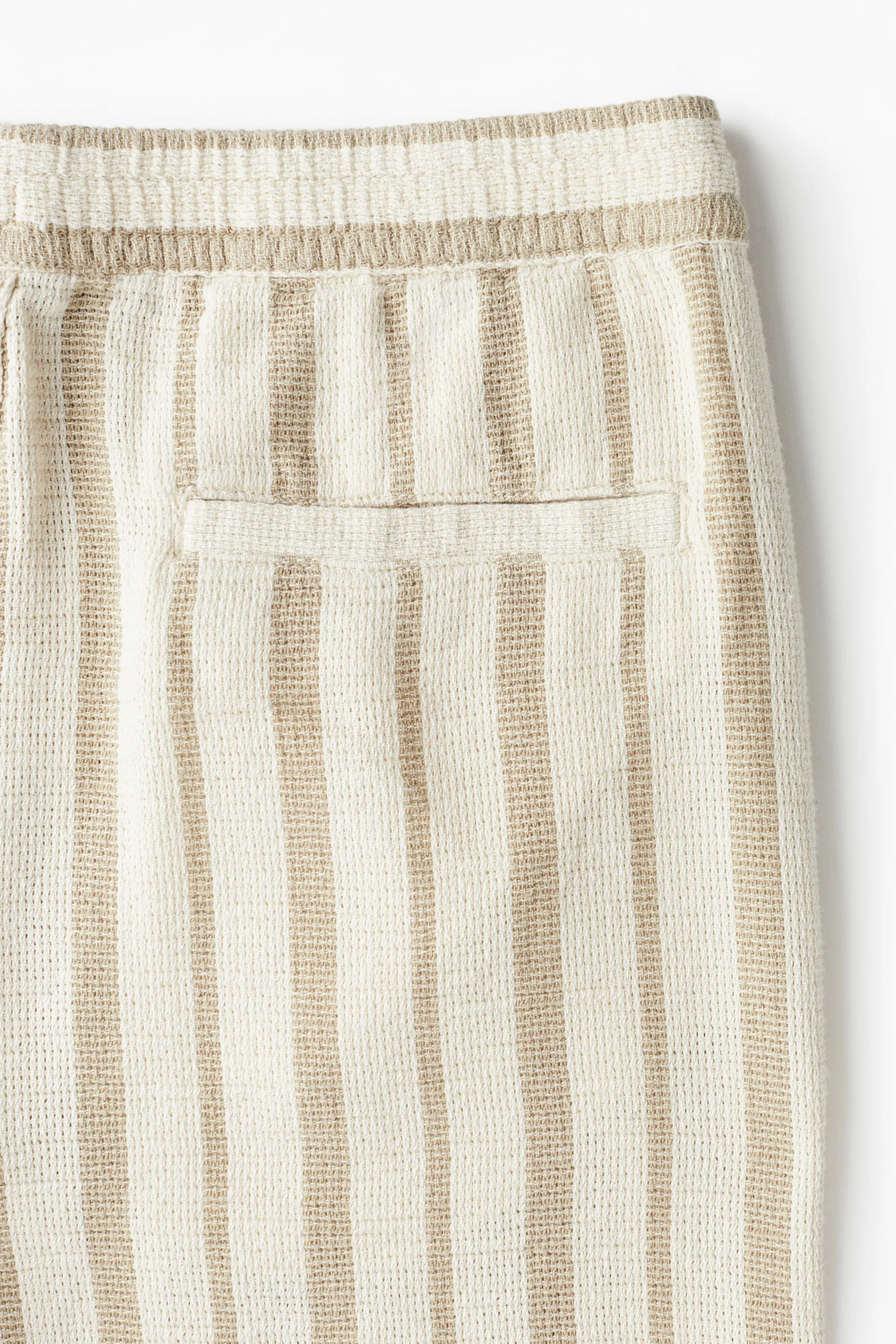 Short tissé Regular Fit - Beige/rayé