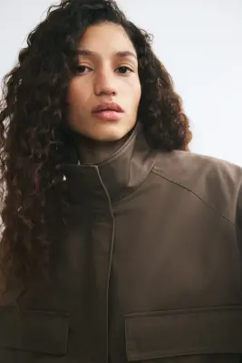 Veste utility wear oversize - Taupe foncé — photo 2