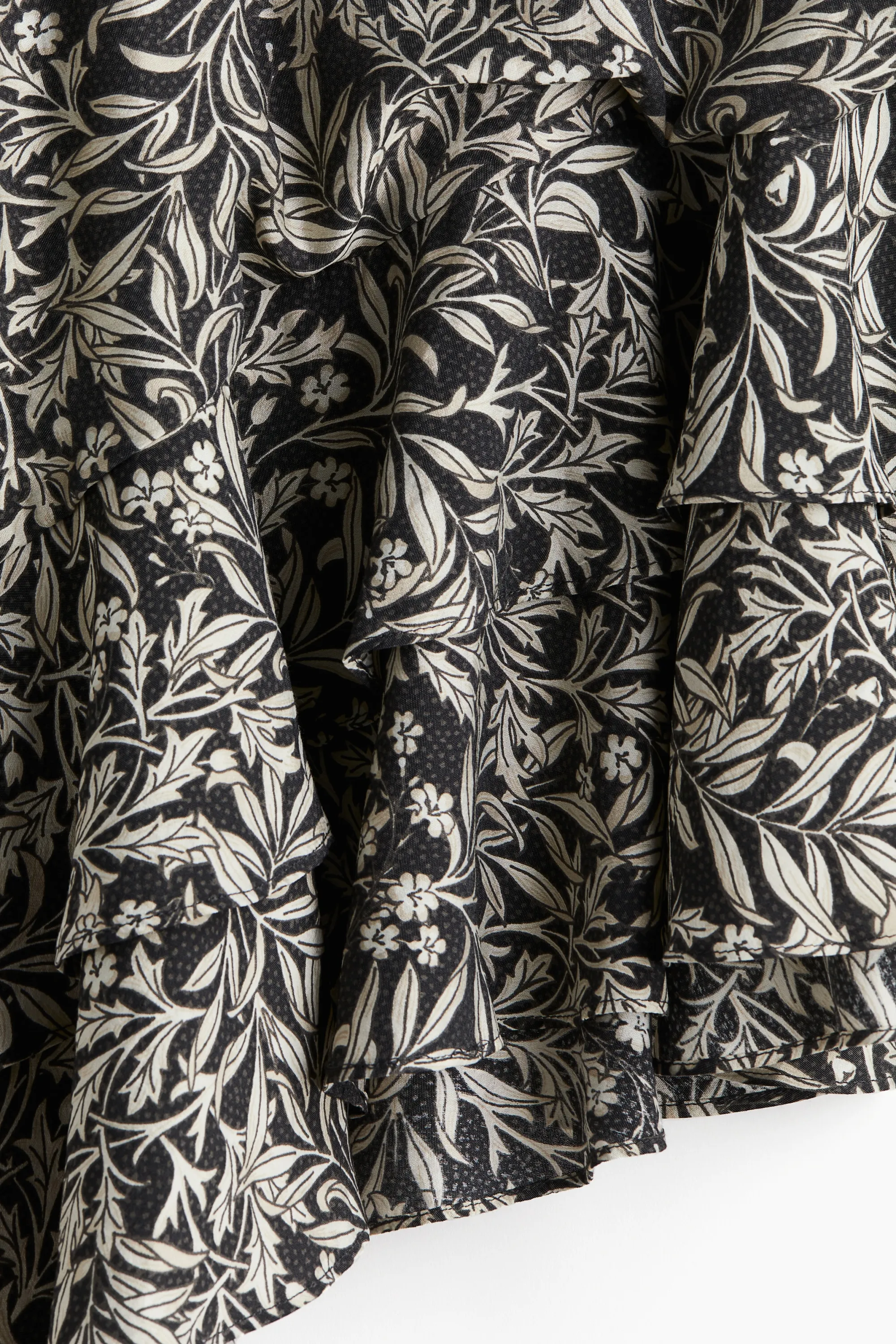 Robe volantée - Gris foncé/motif
