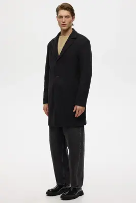 Manteau à fermeture droite - Noir — photo 2