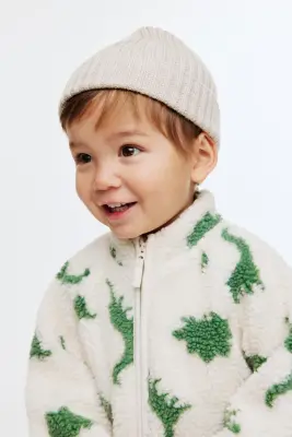 Veste imprimée en tissu Teddy bear - Beige clair/dinosaures — photo 1