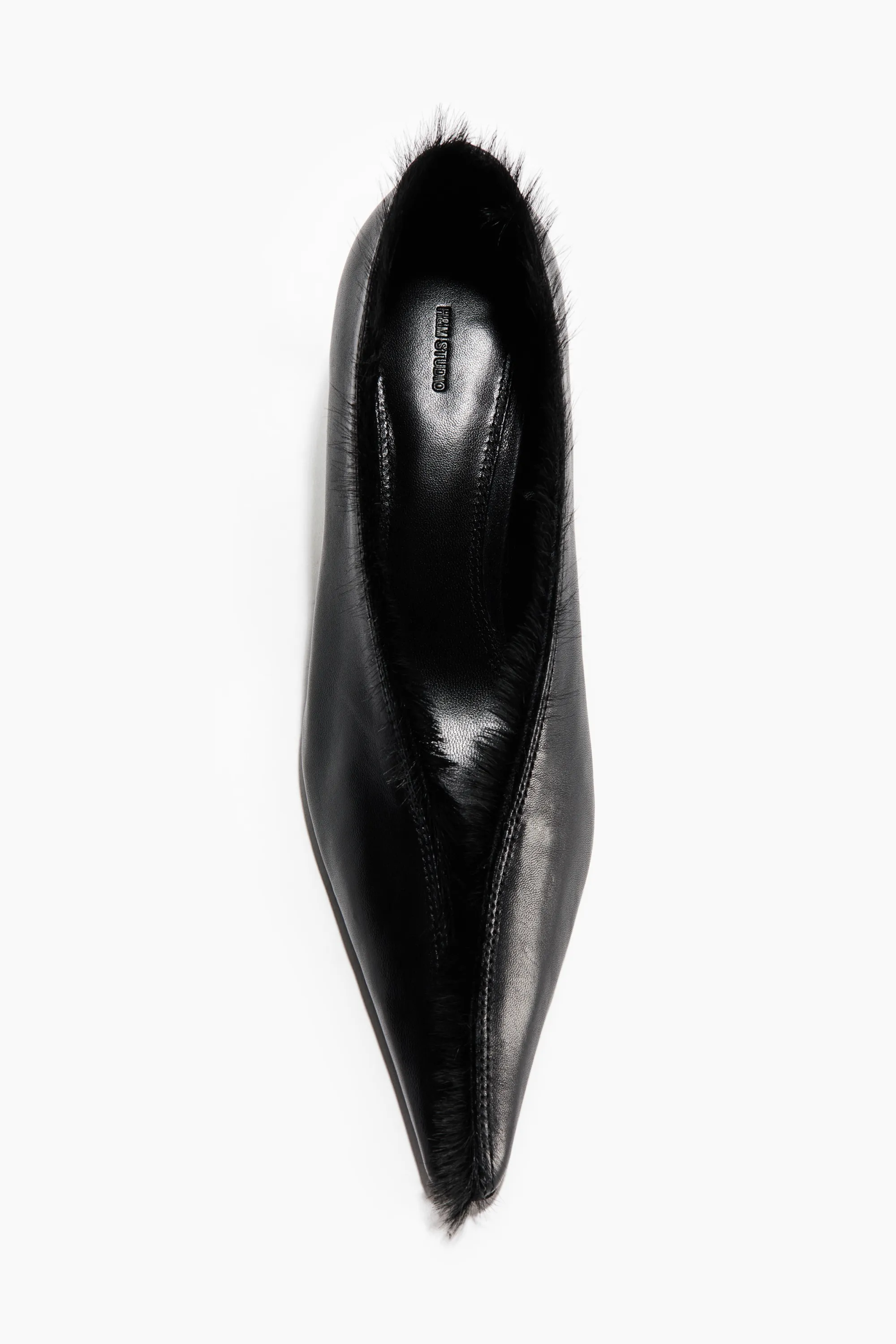 Escarpins en cuir à la finition texturée - Noir