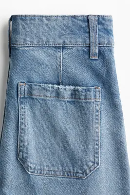 Wide High Jeans - Bleu denim — photo 4