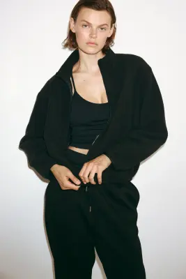 Veste de sport en tissu Teddy bear - Noir — photo 1
