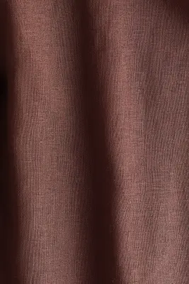 Robe sans fermeture en lin mélangé - Marron foncé — photo 5
