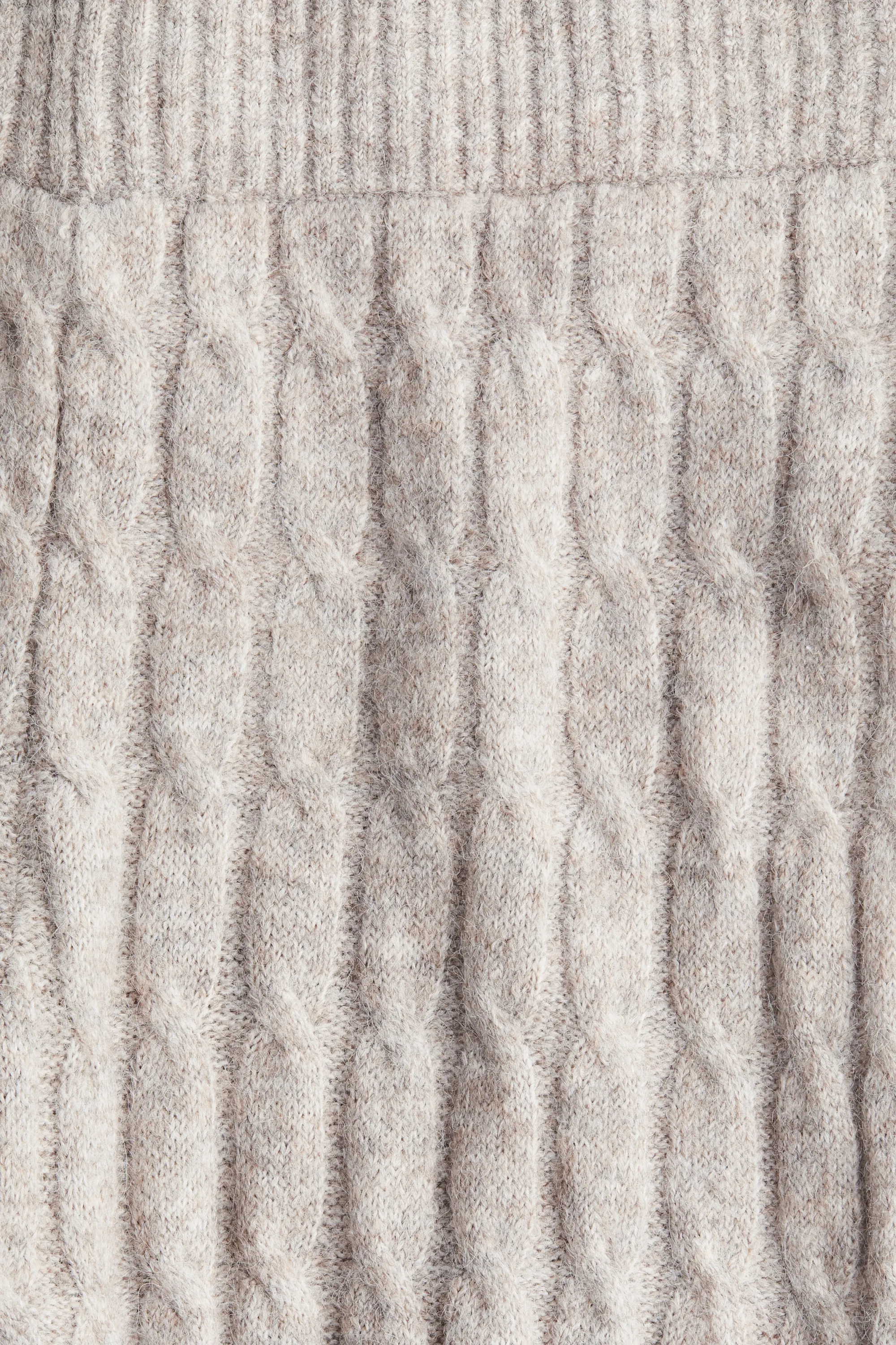 Pantalon en maille torsadée - Grège