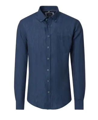 CASA MODA CHEMISE LIN ML Marine — photo 2