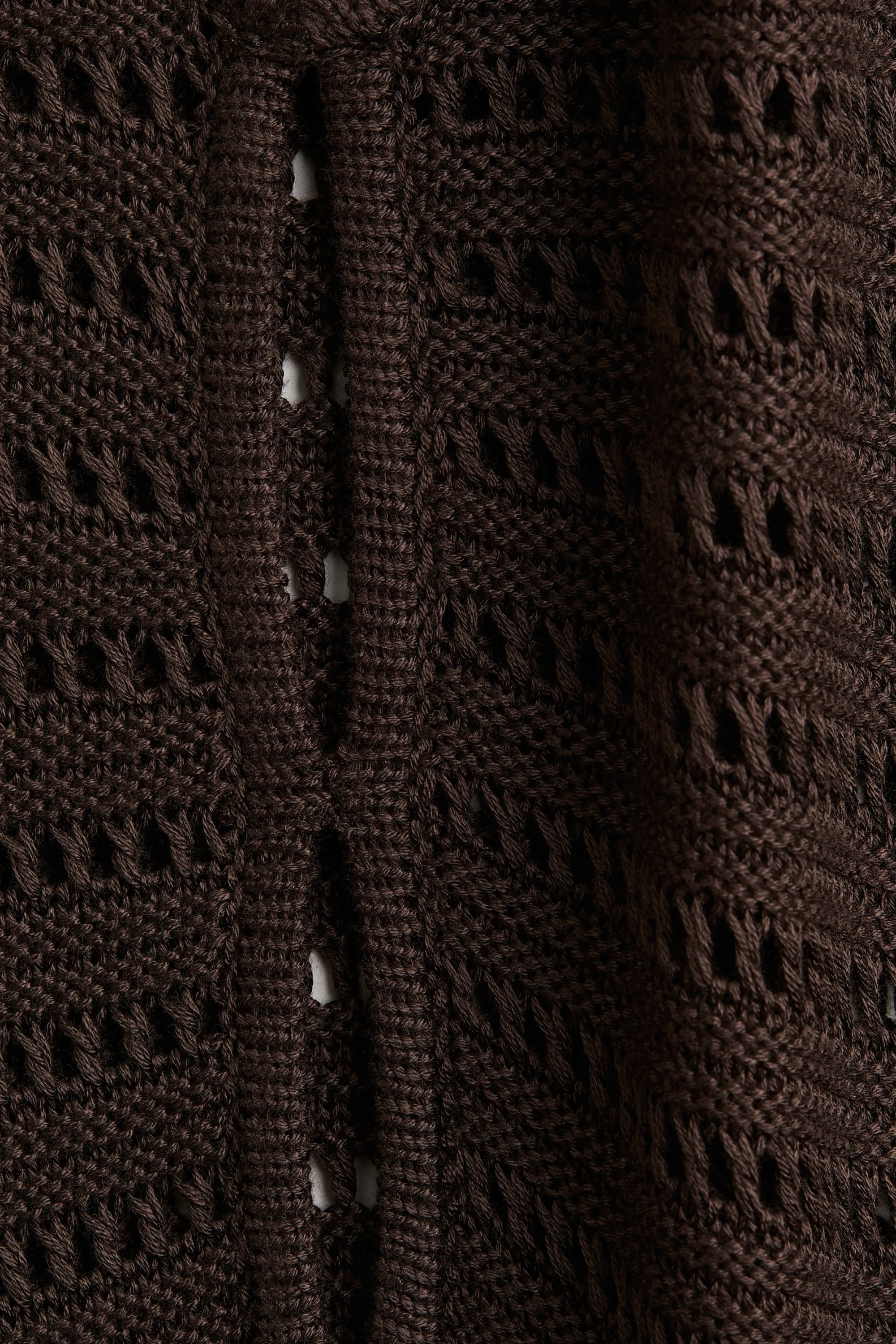 Robe en maille pointelle - Marron foncé