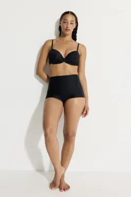 Shorty Medium Shape en microfibre - Noir — photo 2