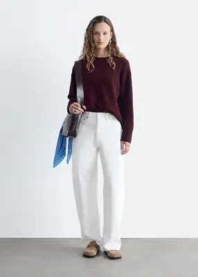Pull décontracté en maille - Dark Red — photo 2