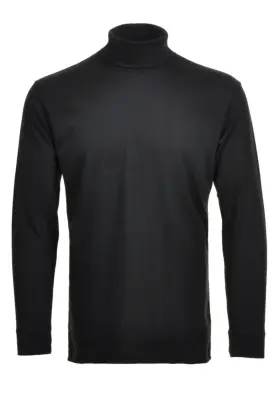 RAGMAN COL ROULE GRANDE LONGUEUR COTON Noir — photo 2