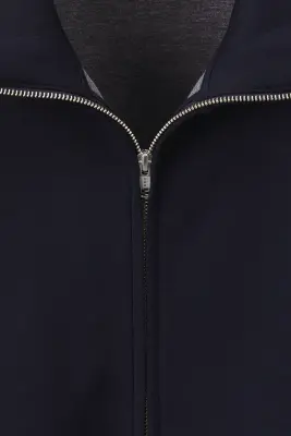 Veste de survêtement en scuba Loose Fit - Bleu foncé — photo 5