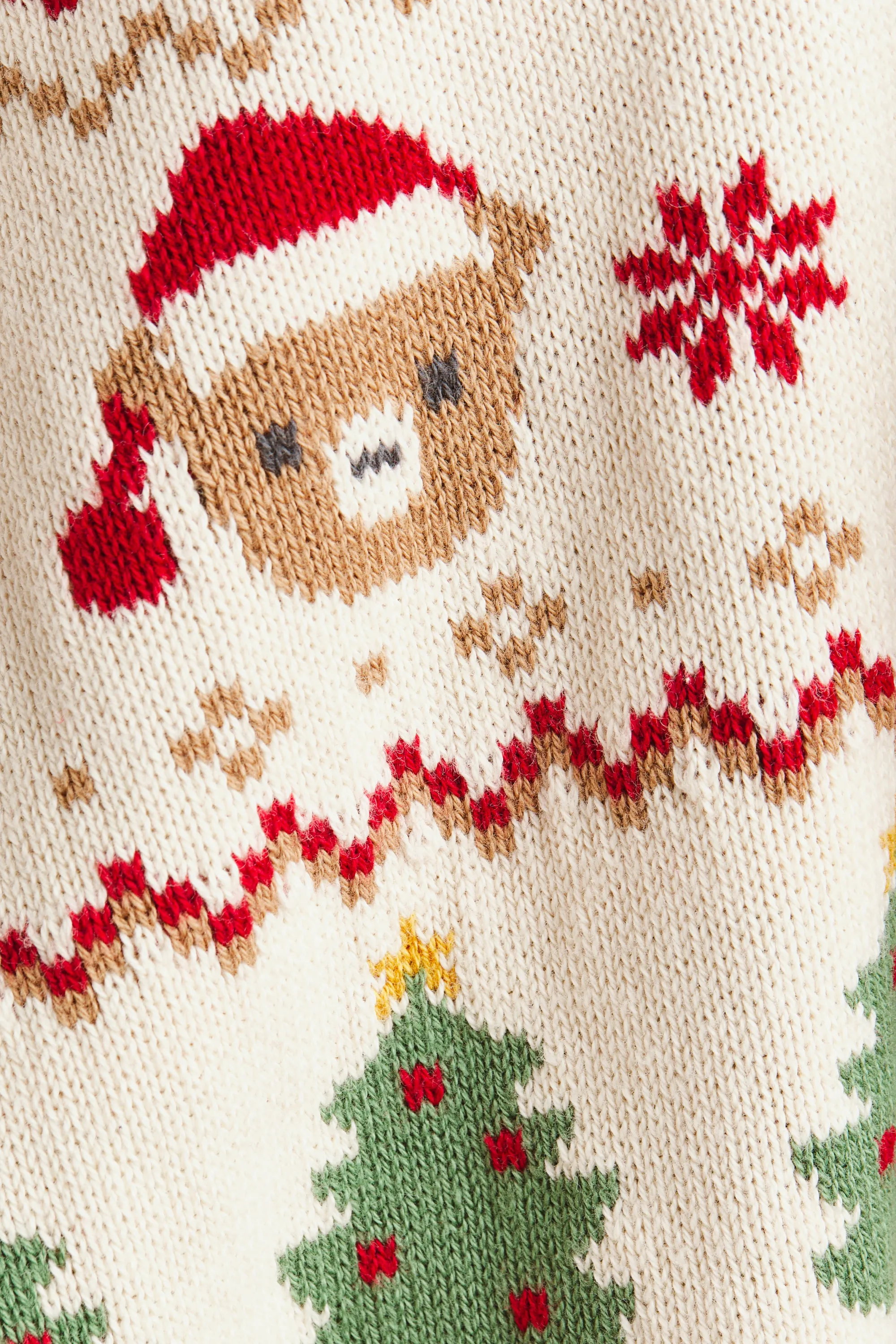 Pull en maille jacquard - Beige clair/Noël
