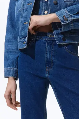 Flared High Jeans - Bleu denim — photo 1