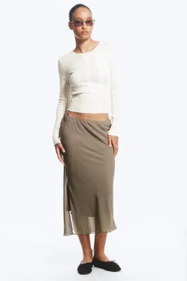 Pull ajusté en maille - Blanc — photo 1