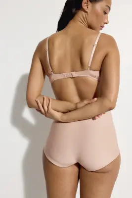 Shorty Medium Shape en microfibre - Beige — photo 2
