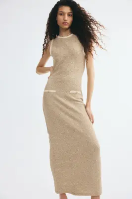 Robe en maille bouclette - Beige — photo 1